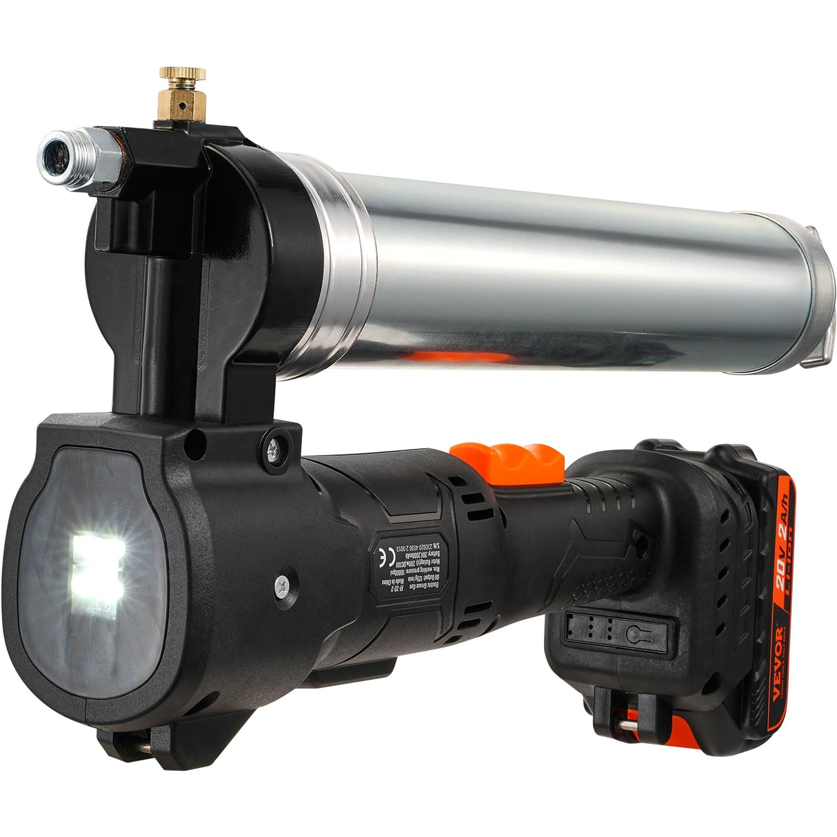 VEVOR Cordless Grease Gun, 20-Volt, 10,000 PSI, 39" Long Hose, Electric Grease Gun Kit Professional High Pressure Battery Powered Grease Gun with Carrying Case, Battery and Charger Included, Black VEVOR