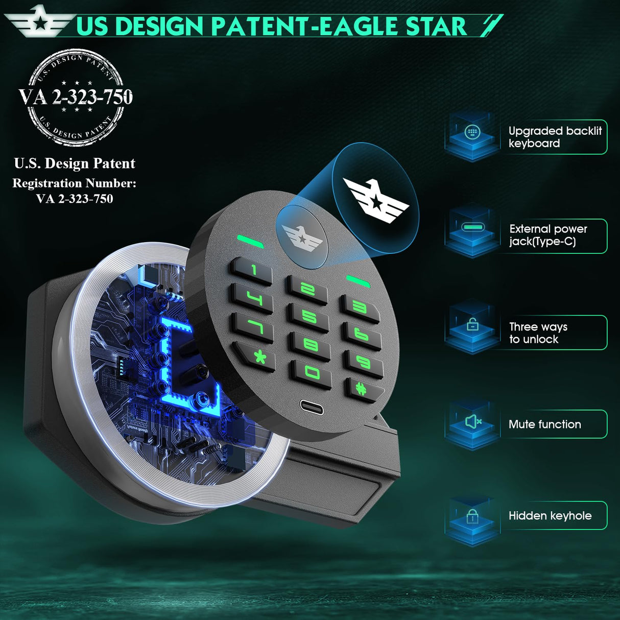 Riflewell 6-10 Gun Rifle Safe, Digital Keypad Large Unassembled Gun Safes for Rifle and Shotgun, Rifle Safe with Backlit Keypad & Dual LED Light, Removable Shelves & Adjustable Ammo Box Riflewell