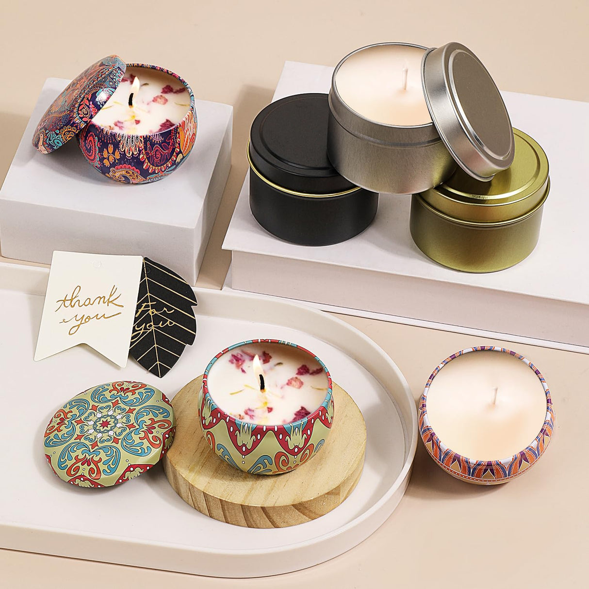 Blingfun 2LB Soy Wax Candle Making Kit,DIY Candle Making Supplies with Wicks, Stickers,Candle Jar, Melting Pot,Fragrances Oils & Dyes,Scented Candle Starter Full Kit for Adults Blingfun