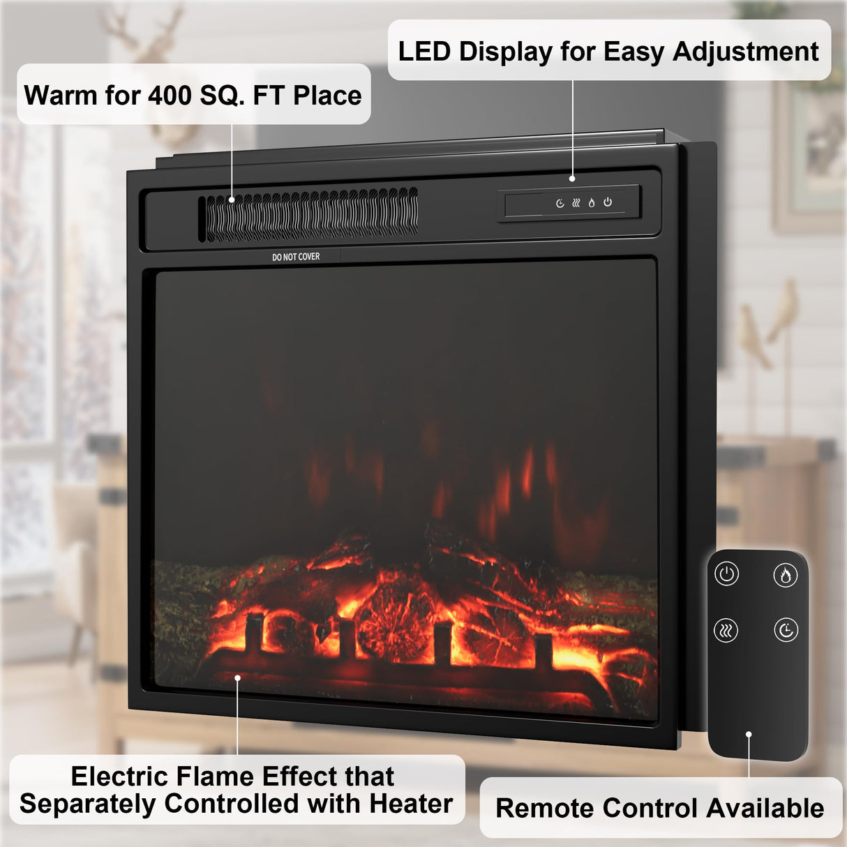 Furmax Fireplace TV Stand for Up to 65 Inches TVs, Farmhouse Entertainment Center with Grooved Barn Doors, Rustic Media Console Table with Storage Cabinets for Living Room (Grey Wash) Furmax