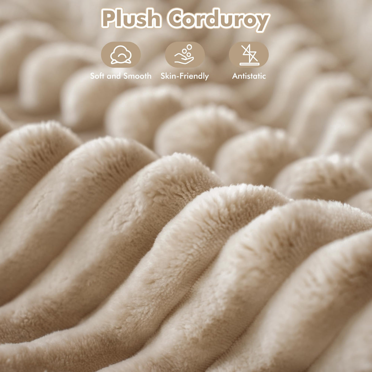 106" Cloud Sectional Couch with Chaise Longue,L Shaped Modular Modern Sofa,Comfy Corduroy Fluffy Couch with Deep Seat,No Assembly Required Couch for Living Room(Right,Plush Corduroy,Beige) weaxty W