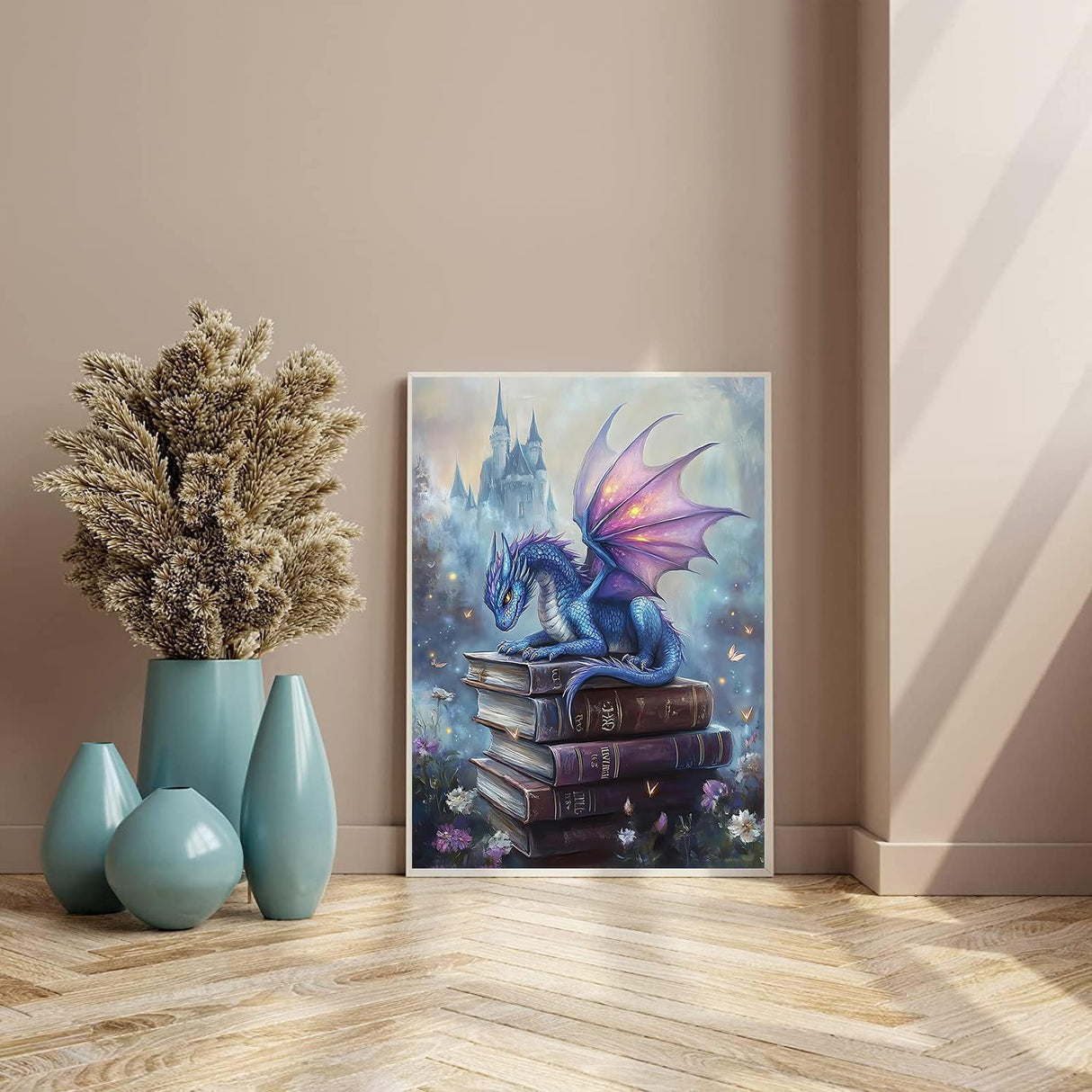 DAZZLEDOTS Dragon Diamond Painting Kits for Adults, Book Diamond Art Kits for Adults Beginner, 5D DIY Full Drill Diamond Dots Paintings for Home Wall Decor Gift 12X16 Inch DAZZLEDOTS