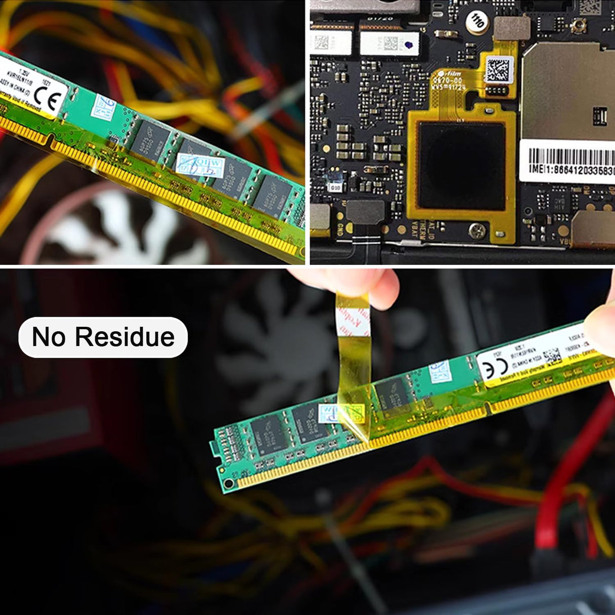 YTFGGY Heat Tape for Sublimation, 3 Rolls Heat Resistant Tape, Heat Vinyl Thermal Sublimation Tape, No Residue, Electronics, Soldering, Circuit Board (10mm, Yellow) YTFGGY