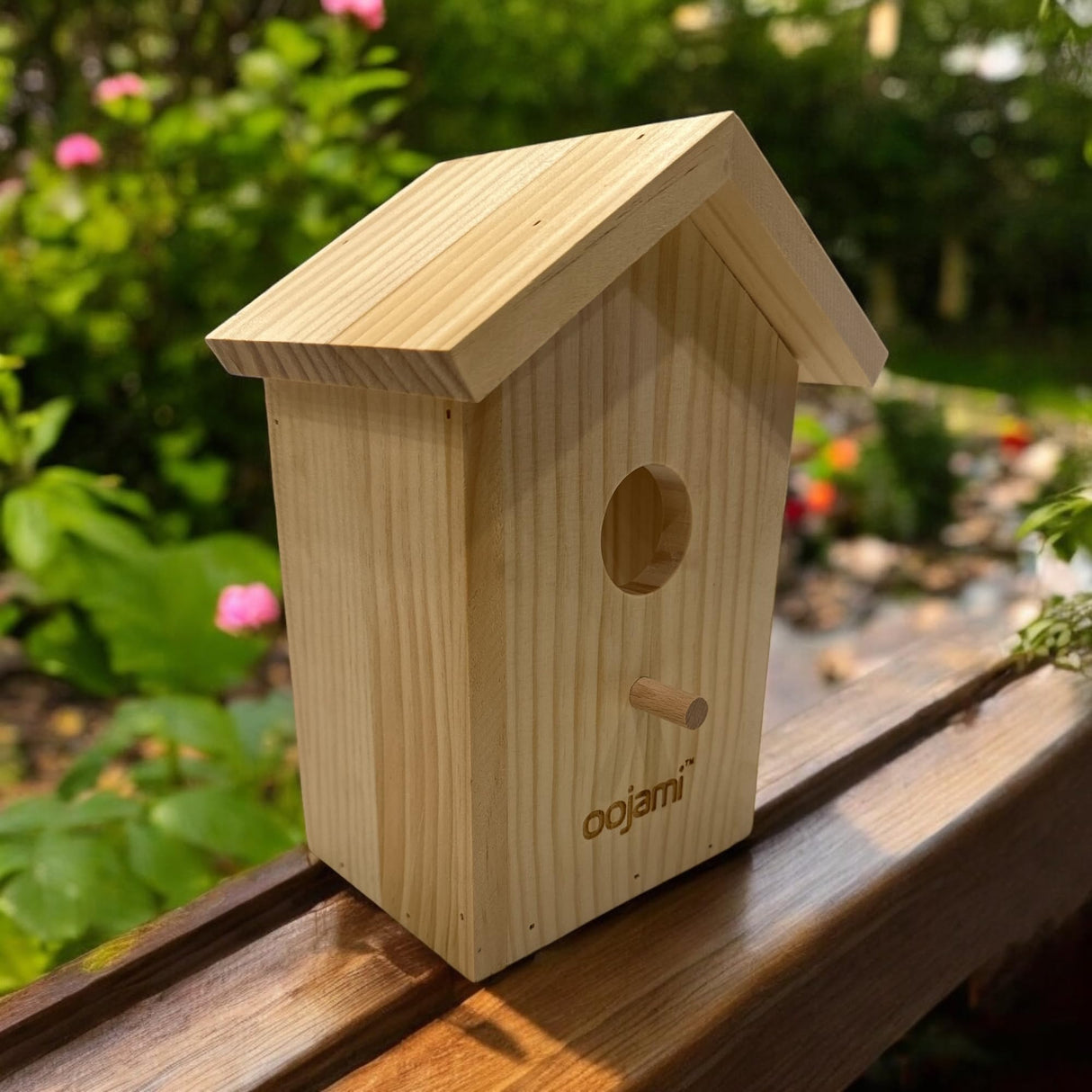Window Bird House with Suction Cups Transparent See-Through Wooden Design for Bird Watching, Kids & Adults (Unfinished DIY) Oojami