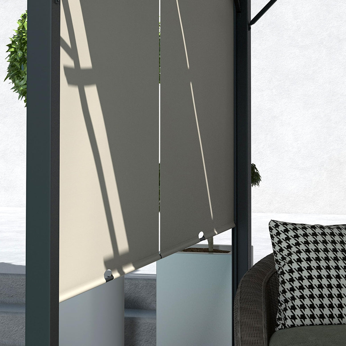 Outsunny 10' x 10' Retractable Pergola Canopy, Outdoor Gazebo with Sun Shade Canopy and Steel Frame, for Backyard, Garden, Patio, Deck, Beige Outsunny