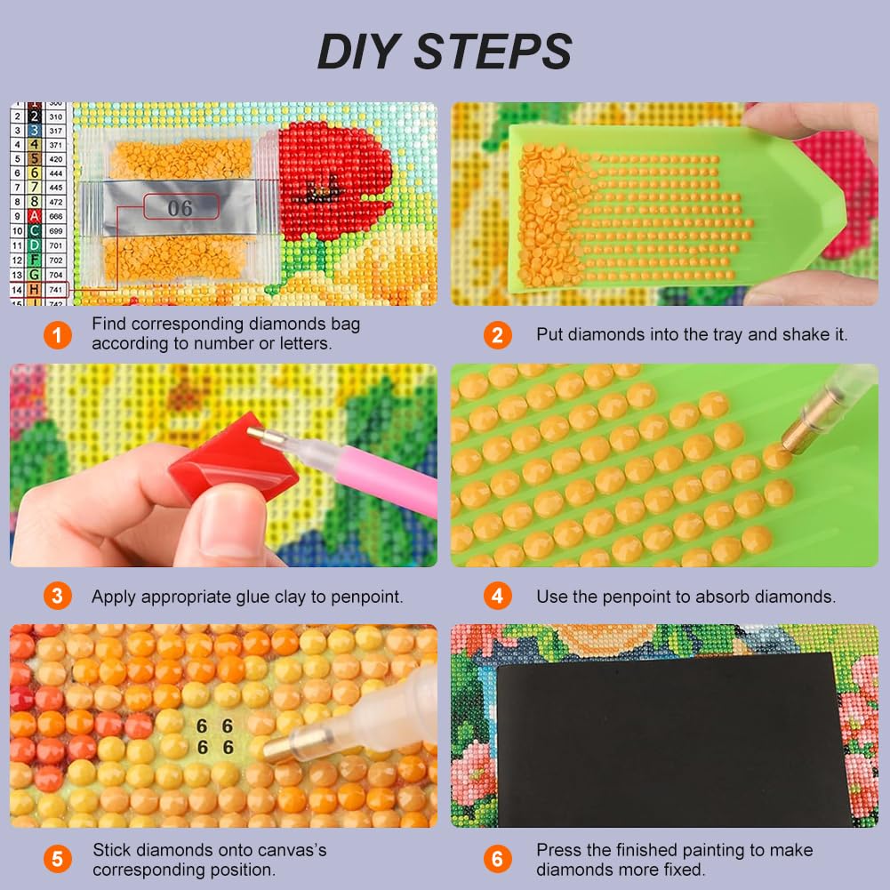 WSLWXSHM Diamond Painting Kits for Adults, Cat Round Full Drill Diamond Art Kits, 5D DIY Paint with Diamonds Crafts for Home Wall Decoration Gifts 12×16Inch WSLWXSHM