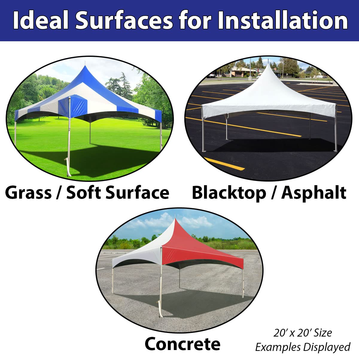 TENTANDTABLE 20-Foot by 40-Foot White High Peak Frame Style Party Tent for Weddings, Graduations, and Events TentandTable