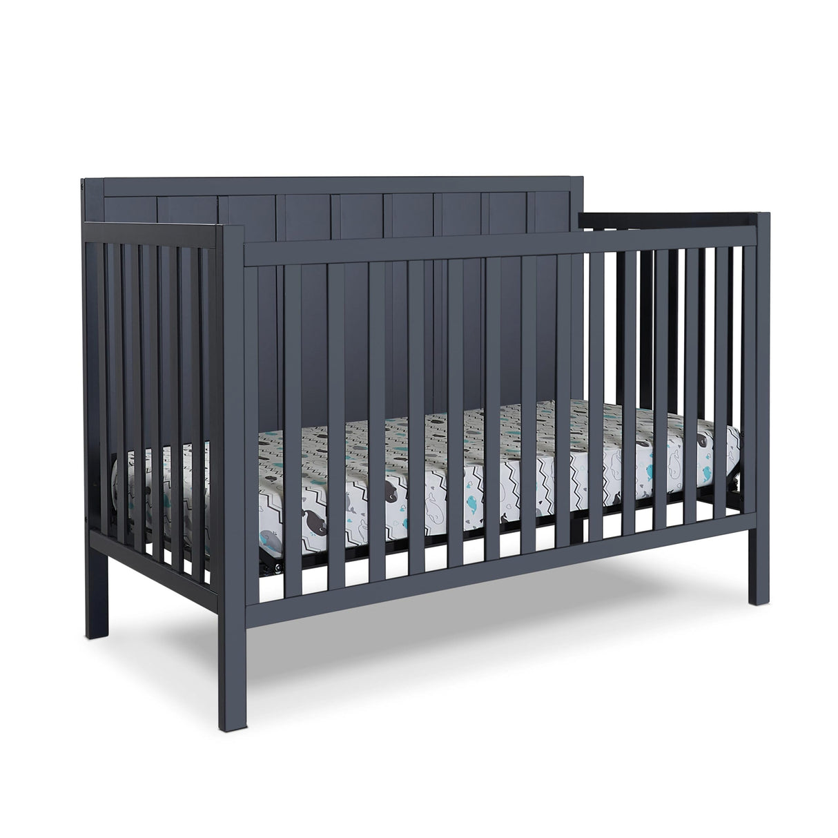 Sorelle Furniture Essex Crib Classic 4-in-1 Convertible Crib, Made of Wood, Non-Toxic Finish, Wooden Baby Bed, Toddler Bed, Child’s Daybed and Full-Size Bed, Nursery Furniture-Midnight Sorelle