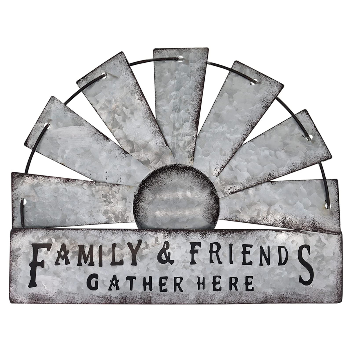 Fleecy day Metal Half Windmill Decor, Rustic Farmhouse Wall Art Decor, Metal Art Wall Decor for Living Home Bedroom Dark Kitchen Fleecy day