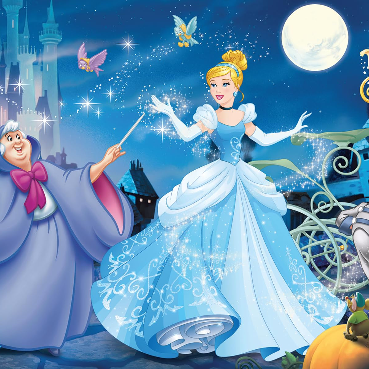 Ravensburger Disney Princess Cinderella Glitter Jigsaw Puzzle - 100 Un ...