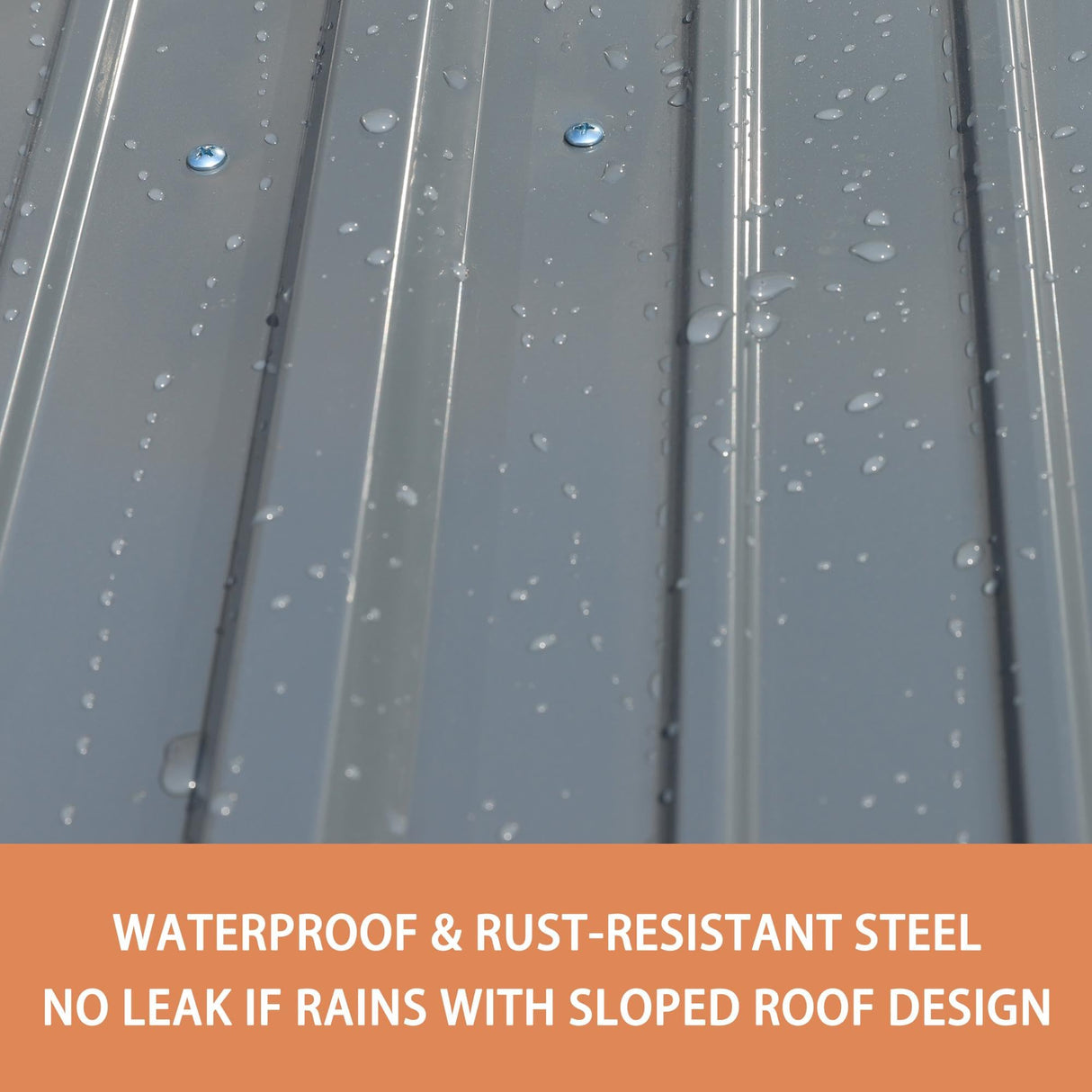 MUPATER Shed Outdoor Storage 10 x10 FT, Metal Shed Kit with Lockable Doors and Vents, Garden Furniture Tools Storage Shed House for Backyard, Patio and Lawn, Grey MUPATER