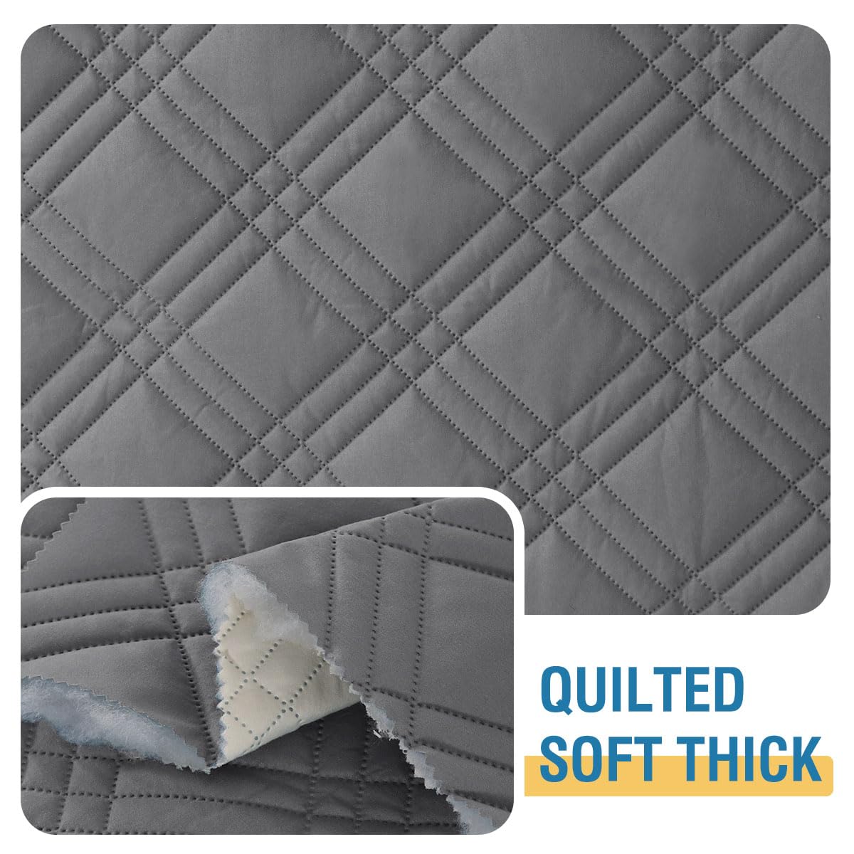 H.VERSAILTEX 100% Waterproof Recliner Chair Cover Nonslip Recliner Cover Stay in Place Electric Power Lift Recliner Slipcovers Fitted Standard Large Power Lift Recliner with Side Pocket,Grey/Beige H.VERSAILTEX