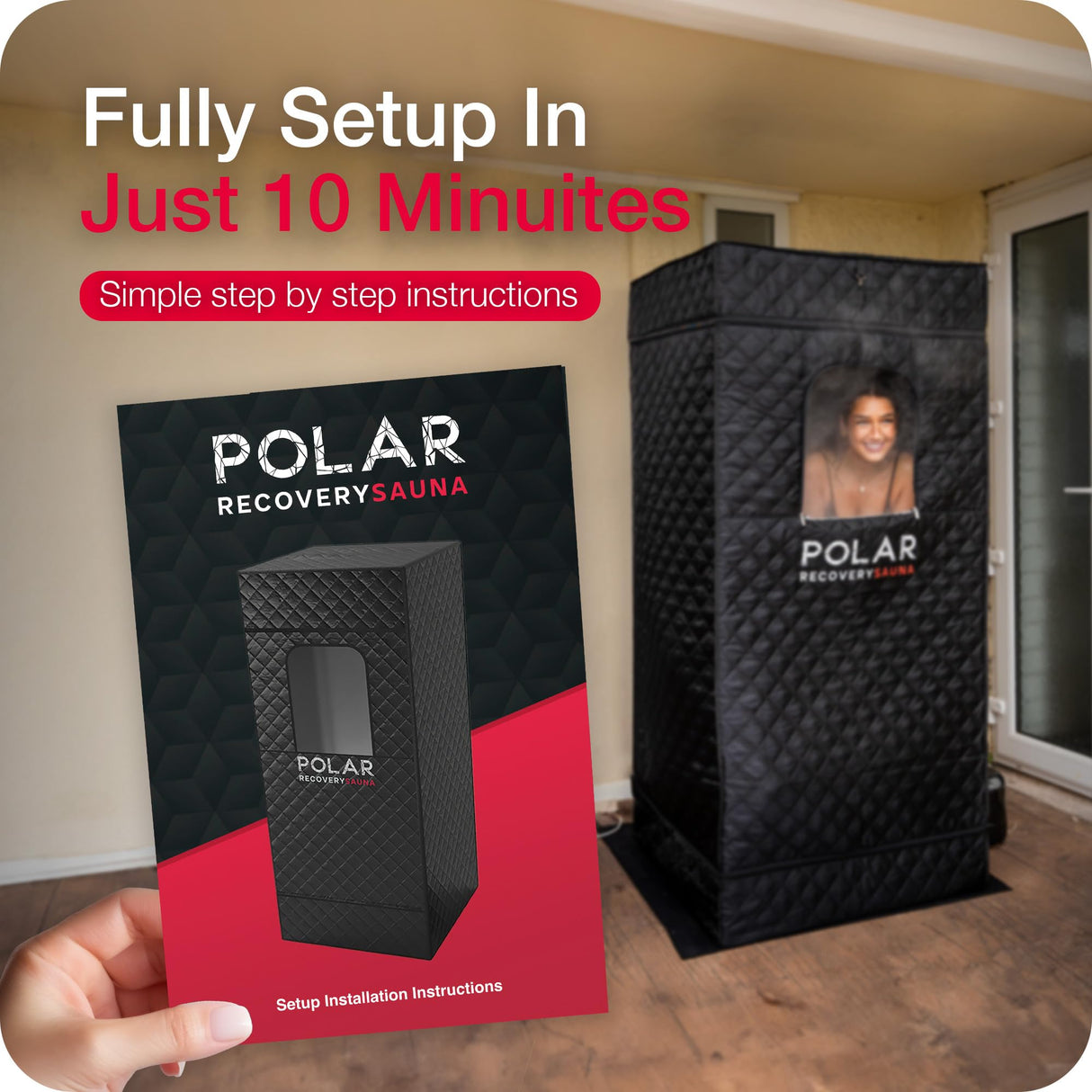 Polar Recovery Sauna/Poartable Steam Sauna for Recovery/Sauna Tent, Black Polar Recovery