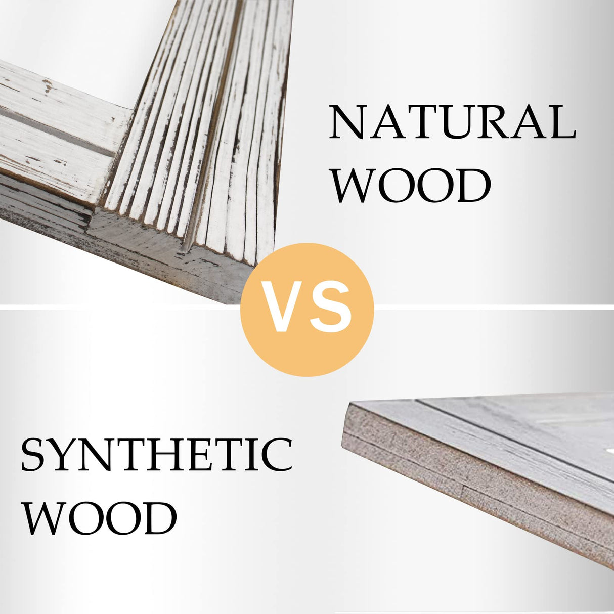 Emaison 16 X 12 Inch Rustic Wood Framed Wall Mirror with Hanging Rope for Farmhouse Decor, for Entryway, Bedroom, Bathroom, Dresser, Wash White EMAISON