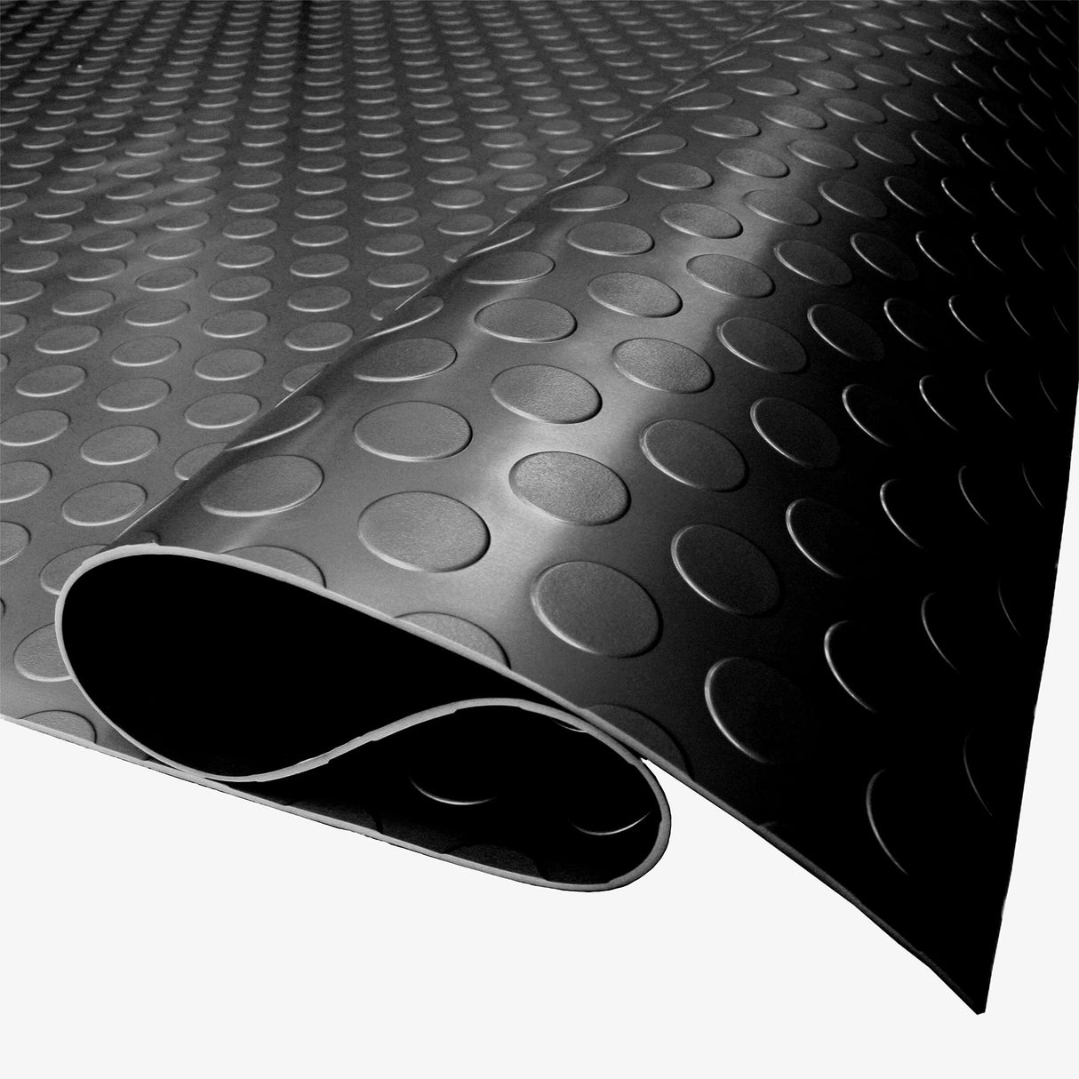 Flooring Inc's 1.6mm Nitro Garage Floor Mat, Truck & Car Garage Mat, Flexible Vinyl Garage Flooring for Stronger & Safer Garage, Workshop or Trailer, Coin Pattern, 7.5' x 17', Midnight Black IncStores