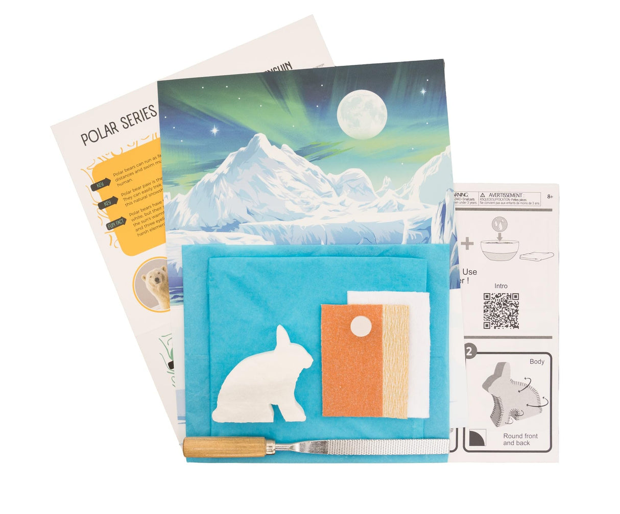 STUDIOSTONE CREATIVE DIY Arts & Crafts Carving Kit Kids Adults Artic Hare Alabaster Sculpture Soapstone STUDIOSTONE CREATIVE