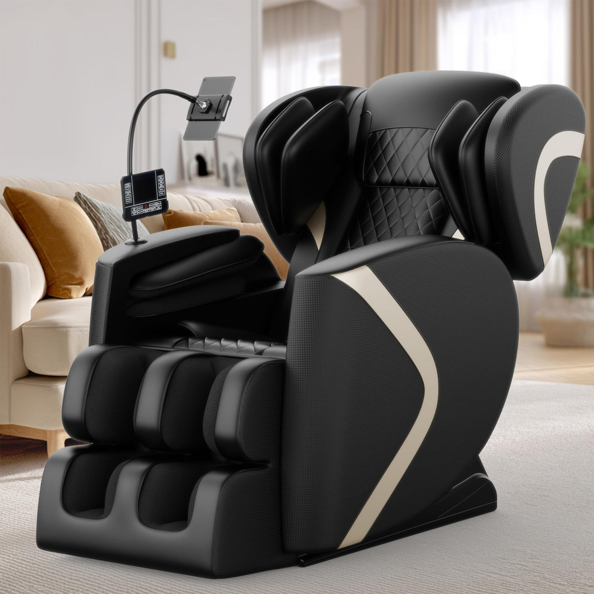 VUYSUYVY 2025 Massage Chair Full Body, Zero Gravity Massage Chair and Recliner with 8 Fix Rollers, Heating, Foot Massage, Auto Modes, Bluetooth Speaker, Touch Screen Controller VUYSUYVY