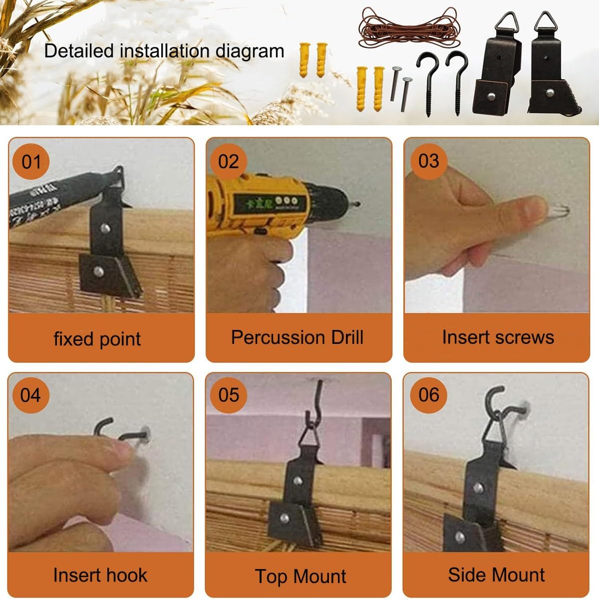 26" 34" 36" 40" 42" 46" 48" 54" 60" 66" 72" Wide, Blackout Bamboo Roll Up Shade For Outdoor Patio Privacy, Bamboo Roller Blind With Lift, Cordless Bamboo Roman Window Curtain For Balconies(36"W x 84"H ZXBMYLV