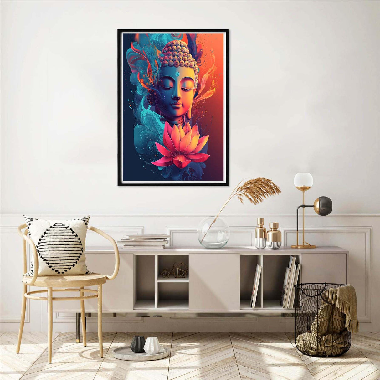 Yomiie 5D Buddha Statue Diamond Painting Kits for Adults, Paint with Diamonds Art Buddhism DIY Full Round Drill Kits, Embroidery Rhinestone Diamond Crystal Craft Canvas Home Wall Decor 30x40 cm Yomiie