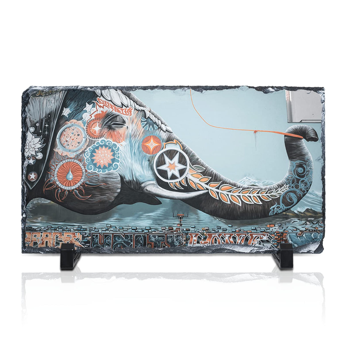 MR.R Sublimation Blank Rectangular Rock Slate Photo Plaque Picture Frame, Customized Photo Frame Novelty For Wedding,Birthday,Baby Birth (12x22cm) MR.R