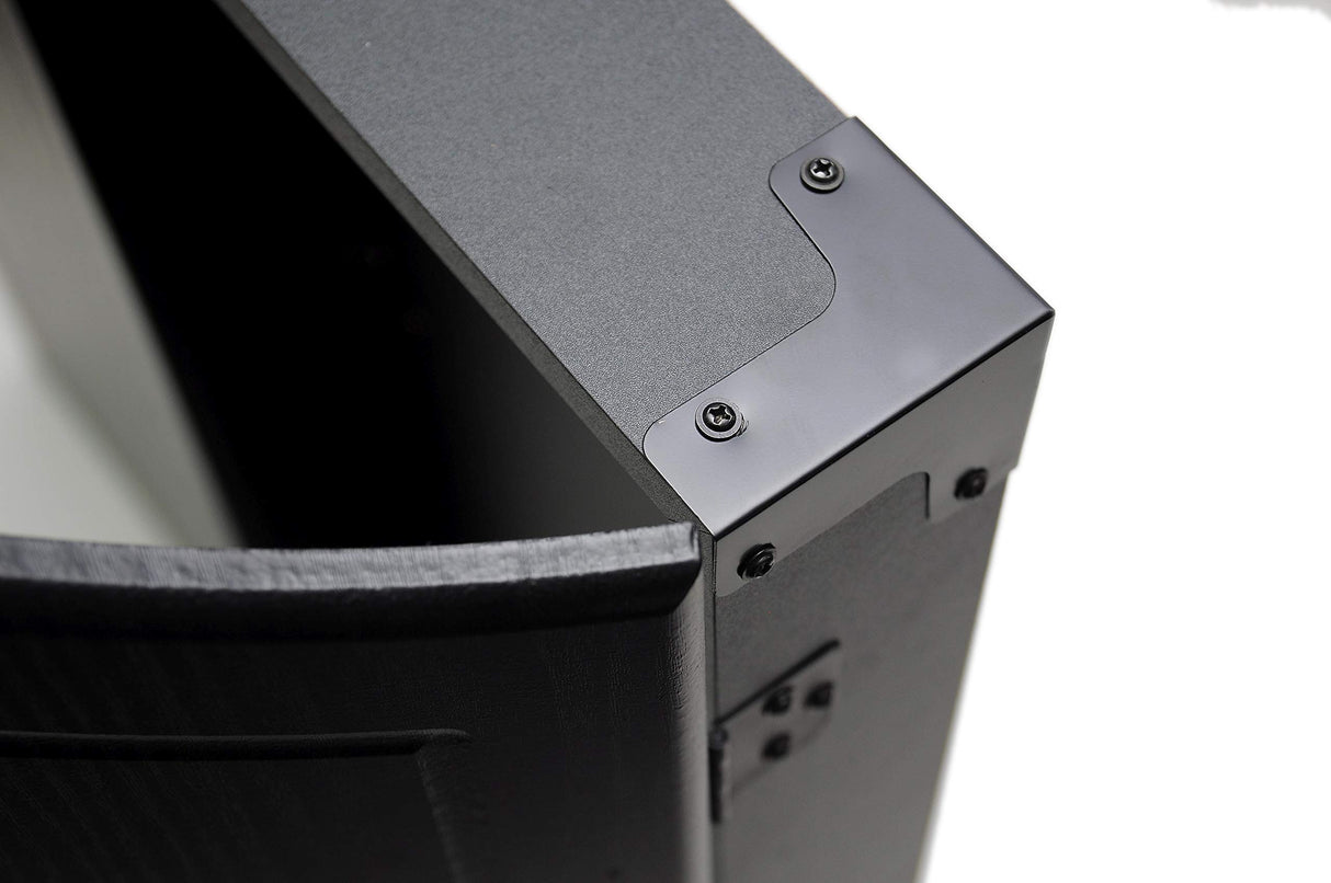 HAN'S DELTA Professional Bristle Dartboard Cabinet Set, Metal Corner Reinforcement, Regulation Steel Tip Dartboard, Includes 6 Steel Tip Darts and Scoreboards (Black) HAN'S DELTA