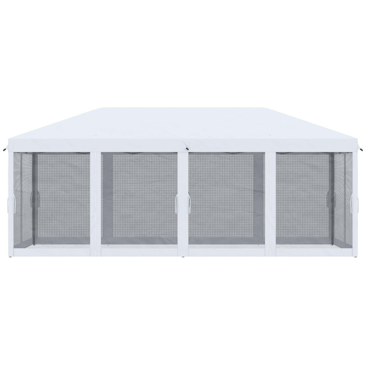 Outsunny 10' x 20' Pop Up Canopy Tent with Netting, Heavy Duty Large Party Tent, Instant Sun Shelter with Carry Bag for Backyard Garden Patio, Cream White Outsunny