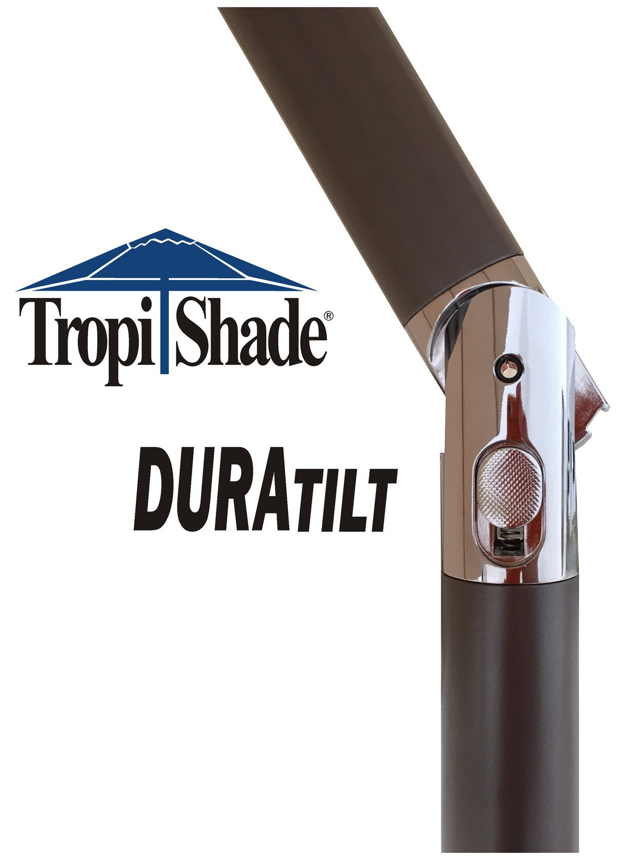 TropiShade 9 ft Bronze Aluminum Patio Umbrella with Antique White Polyester Cover (Base not included) Tropishade