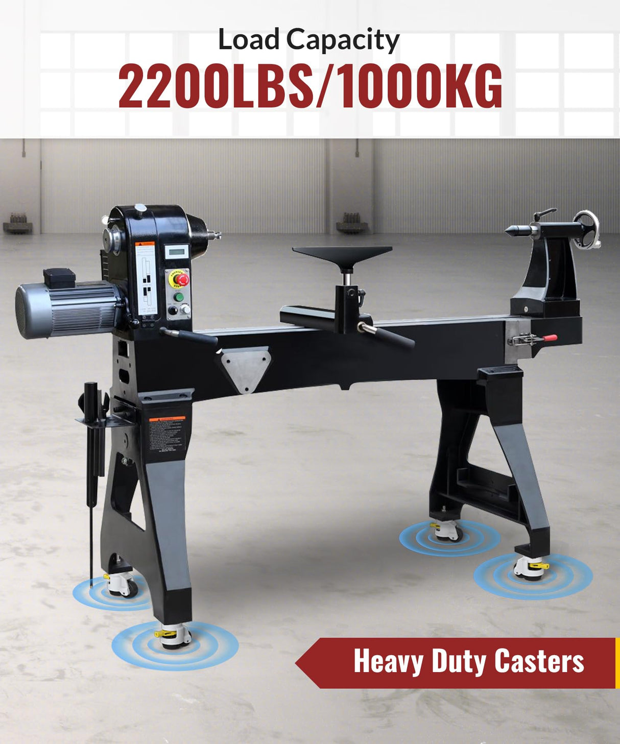 HOLKIE Leveling Stem Casters Set of 4 Heavy Duty Retractable Caster Wheels, 1/2" and M12 Stem Size, Total Capacity 2200 Lbs, Adjustable Wheel with Ratchet Handle for Workbench, Machine, Equipment HOLKIE