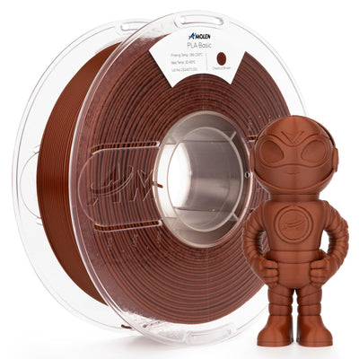 AMOLEN 3D Printer Filament PLA, 1.75mm PLA Filament Chestnut Brown PLA, 1KG/2.2lb, Dimensional Accuracy +/- 0.02 mm, Smooth & Non-Tangle, Fits for Most FDM 3D Printer, Supporting Up to 500mm/s