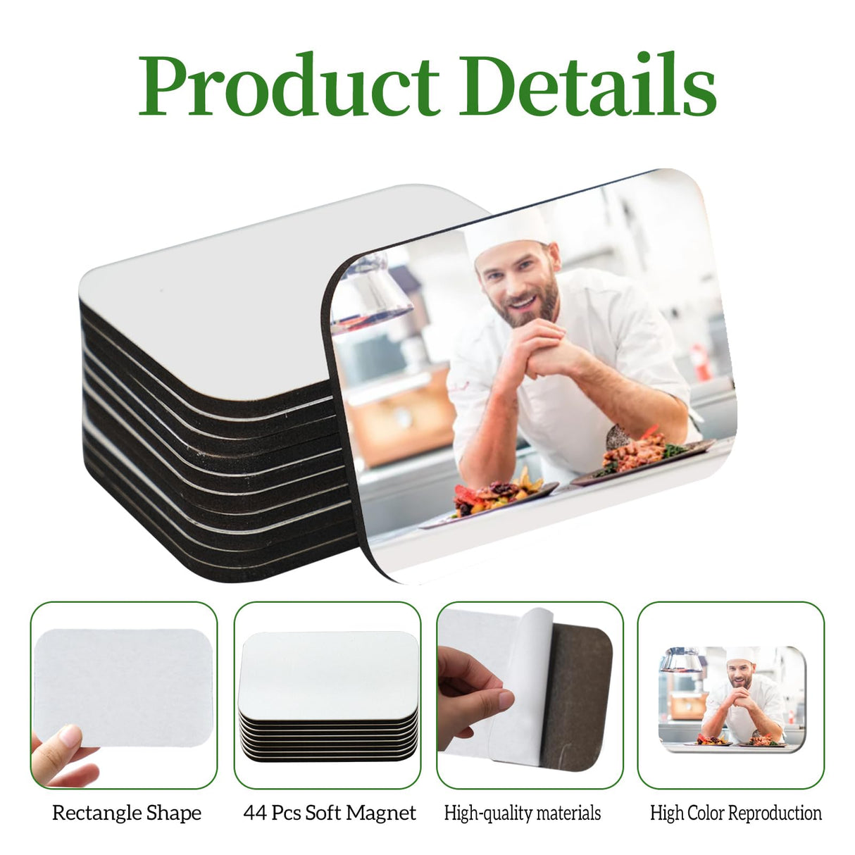 44 Pcs 4 x 6 Inch Thick Sublimation Blank Refrigerator Magnets Blanks Sublimation Magnet with 22 Pcs Fridge Magnets 22 Pcs Large Rectangle Blanks for Kitchen Microwave Oven Office Decor Supplies SENONAPO