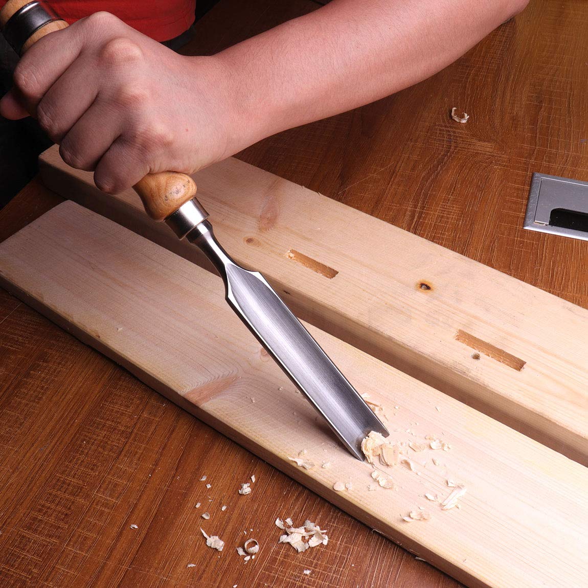 Atoplee Wood Carving Gouge Chrome Vanadium Steel Semi-Circular Carpenter Woodworking Chisel (25mm(1")) ATOPLEE