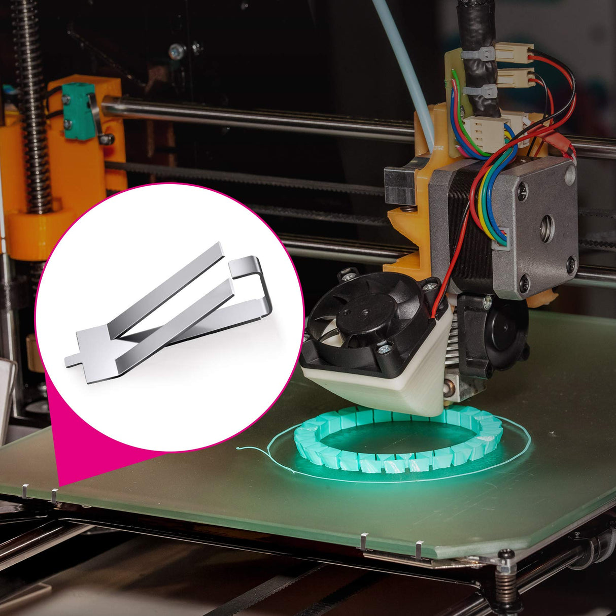 PAGOW 10pcs Glass Bed Spring Turn Clips for Ender 3 Pro, Ender 3S, Ender 5 Pro, CR-20 PRO, CR-10S Pro 3D Printer PAGOW