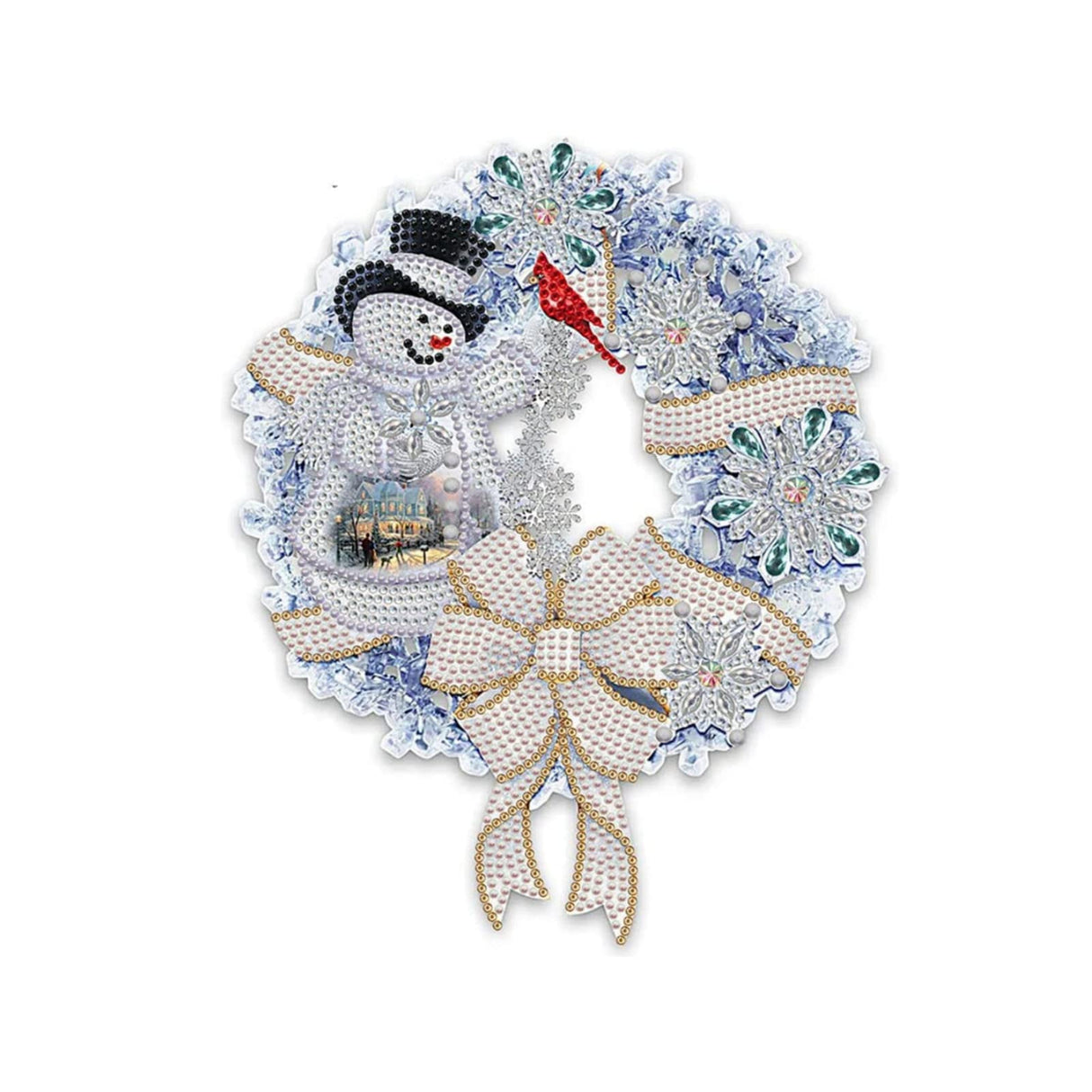 KTHOFCY 5D DIY Diamond Painting Kits for Adults Kids, Christmas Garland Full Drill Embroidery Cross Stitch Crystal Rhinestone Paintings Pictures Arts Wall Decor Painting Dots Kits 15.7X11.8 in KTHOFCY