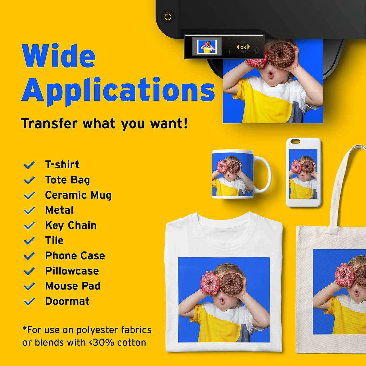 Printers Jack 400ML Sublimation Ink for Supertank 15000 C88 C88+ WF7720 ET2720 ET4760 ET2760 ET2750 WF7820 Inkjet Printers Heat Press Transfer on Mugs, Plates, Polyester Shirts, Phone Cases etc Printers Jack