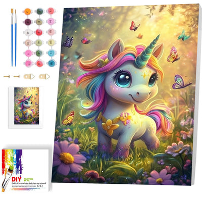 Arttoplus Anime Paint by Numbers Kit for Kids with Frame- Animals Framed Painting by Numbers, DIY Paint by Number for Kids as a Home Wall Decoration Gift 8x12 Inch