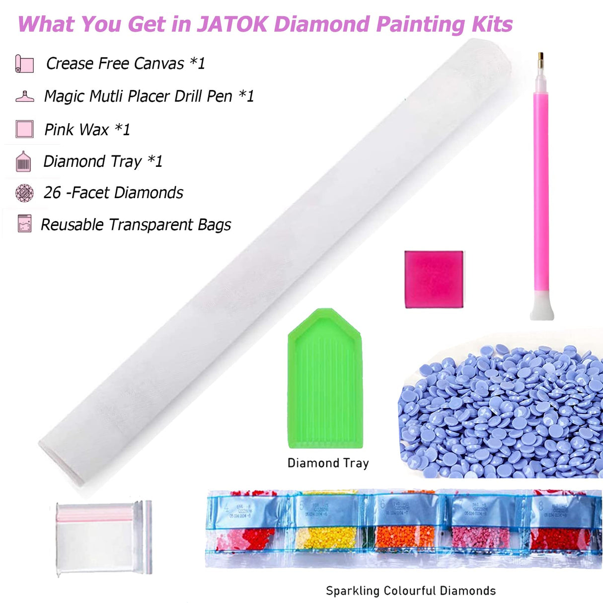 JATOK Abstract 5D Diamond Painting Kits for Adults Landscape Wave Paint with Diamonds Full Round Embroidery Pictures Arts Kits Diamond Art Kits for Home Wall Decor 11.8x15.7in JATOK
