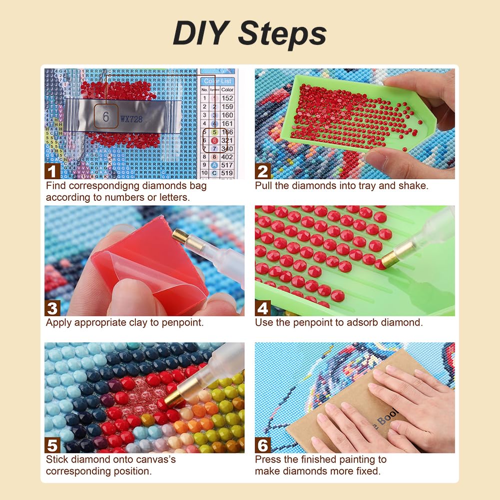 hill froeistung Farm Life Diamond Painting Kits for Adults, Animal Scenery Diamond Art for Beginners, 5D DIY Full Drill Round Gem Art Craft Home Wall Decor Gift 12x12 inch hill froeistung