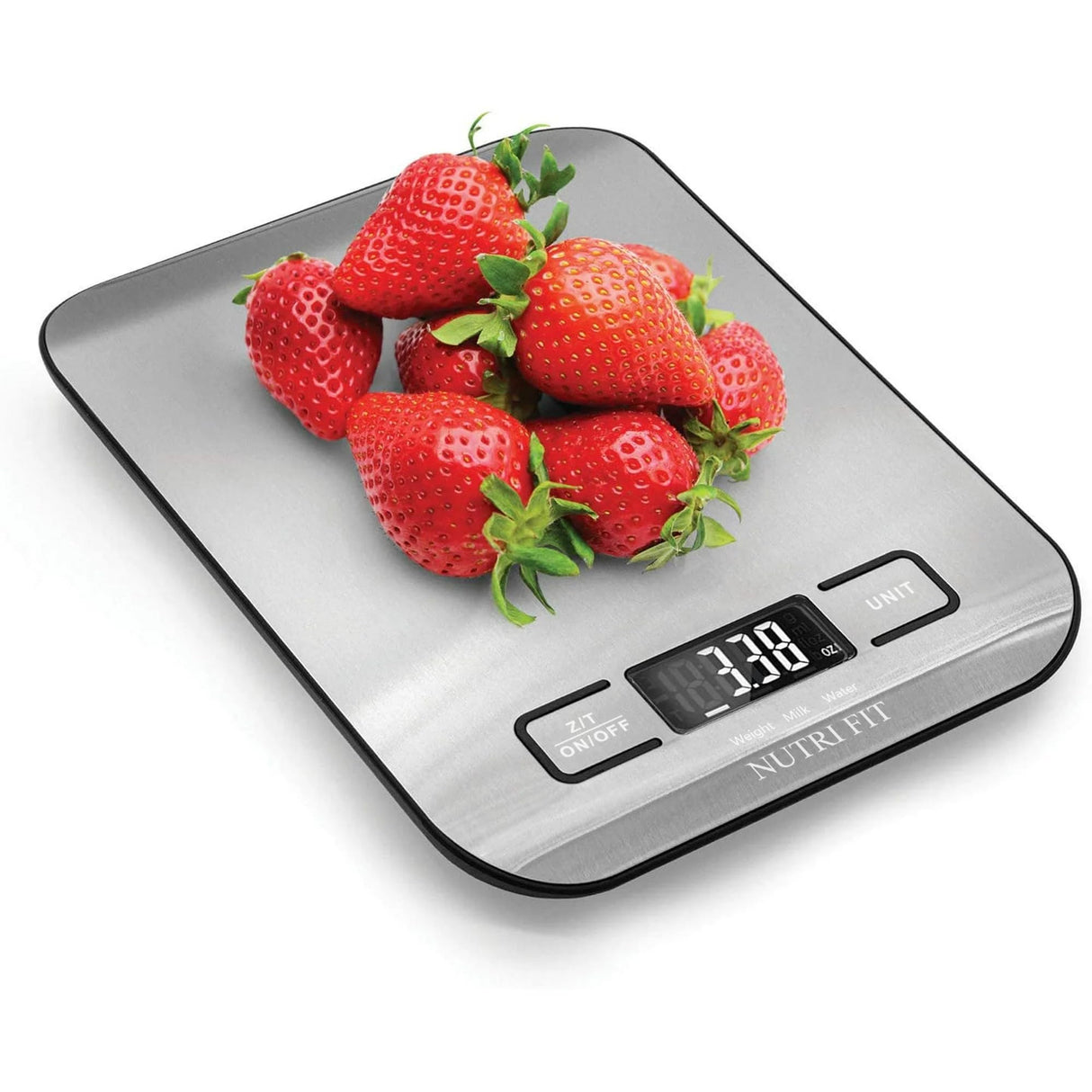 Food Scale, Kitchen Scales Digital Weight Food Grams and Ounces for Weight Loss Baking Cooking of NUTRI FIT, Max 11lb 1g Increment, Backlight LCD Smart Tare Stainless Steel, Easy to Use, AAA Battery NUTRI FIT