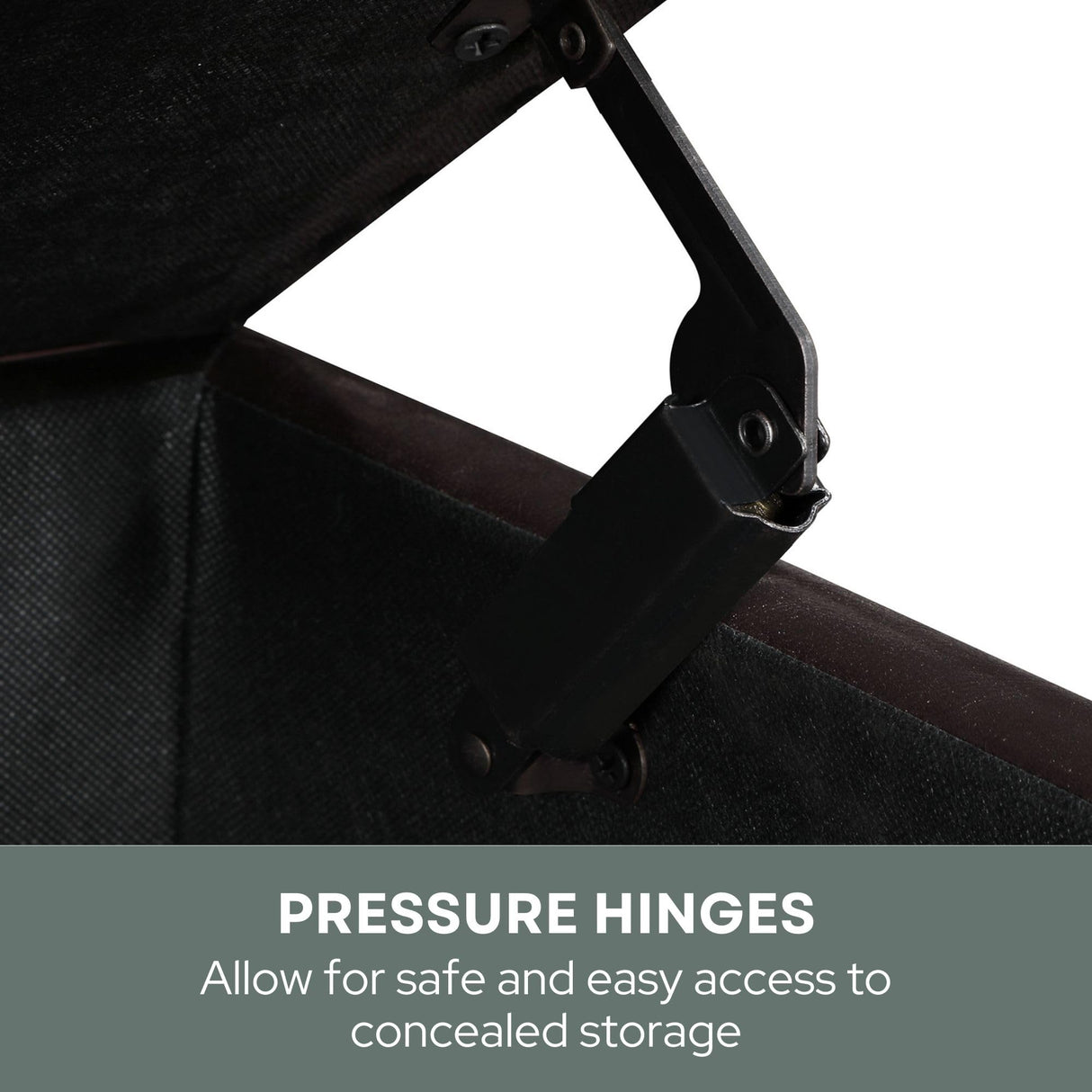 Convenience Concepts Designs4Comfort 5th Avenue Storage Ottoman 24" Contemporary Foot Stool and Seat with Hinged Lid for Living, Dining Room, Office, Den, Dark Espresso Convenience Concepts