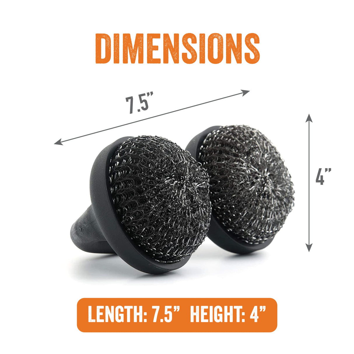 Yukon Glory™ Premium BBQ Grill Brush Easy Grip Double Pad Stainless Steel Cleaner for Gas and Charcoal Grill- Safe for Ceramic, Steel, Cast Iron Grill Grate- Grilling Gifts Yukon Glory