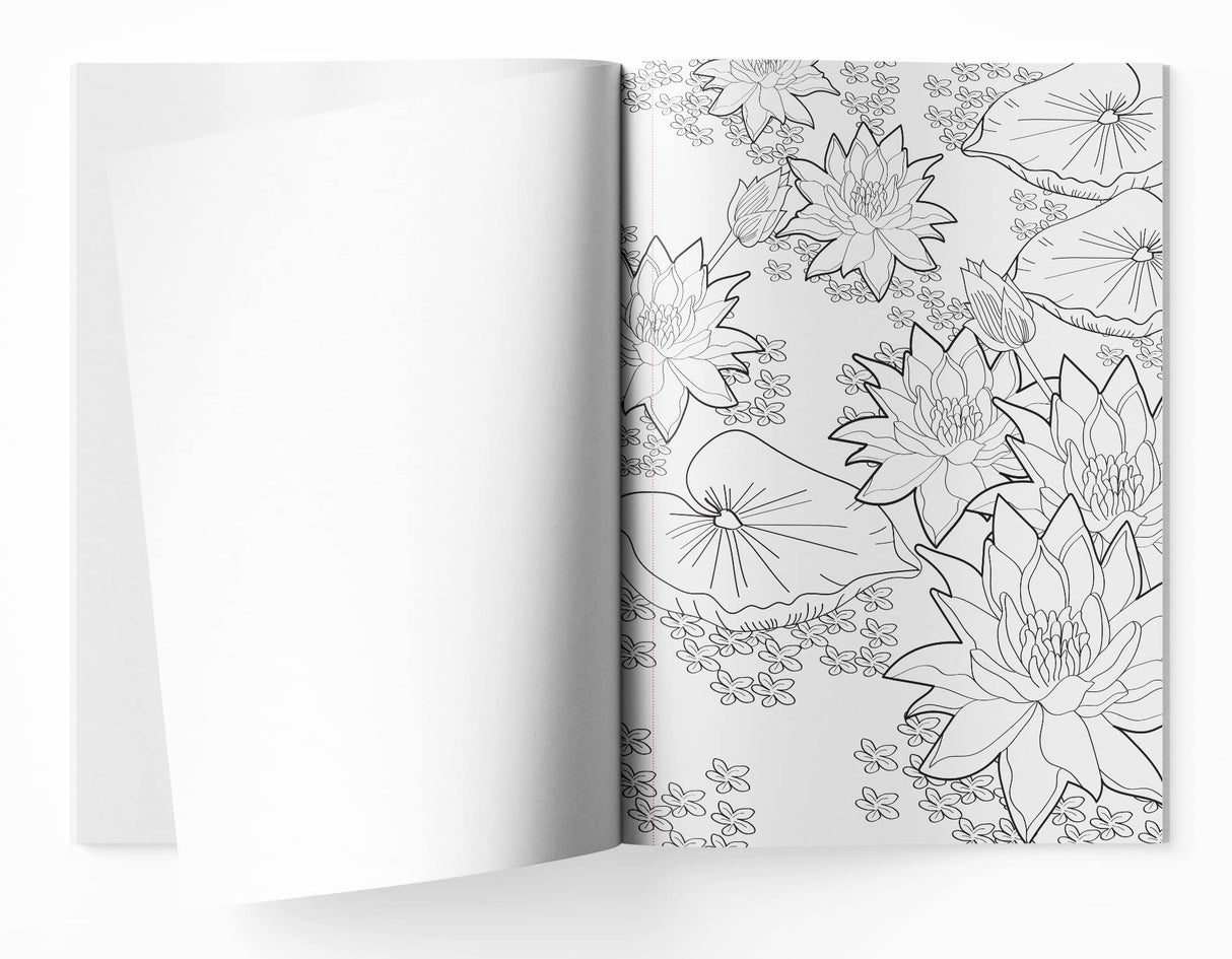 Flowers: Coloring Book For Adults WoodArtSupply
