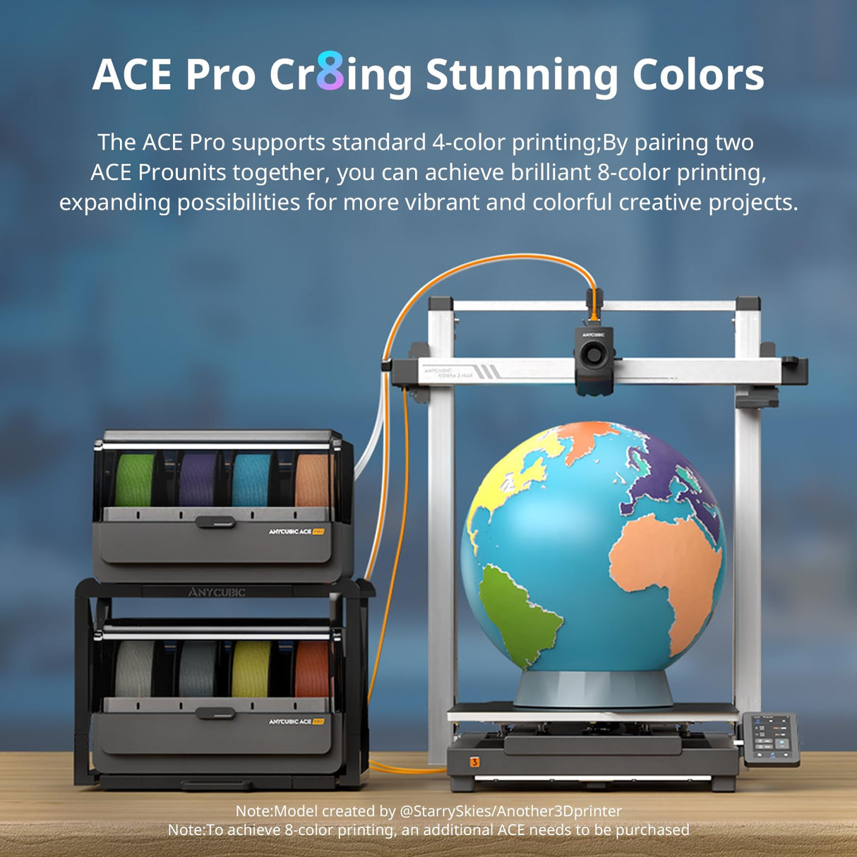 Bundle Anycubic Kobra 3 Max Combo 3D Printer, Support Multi Color Printing 600mm/s High-Speed Printing, Large Build Volume 420x420x500mm, Auto Leveling & Smart Vibration Compensation PEI Plate ANYCUBIC