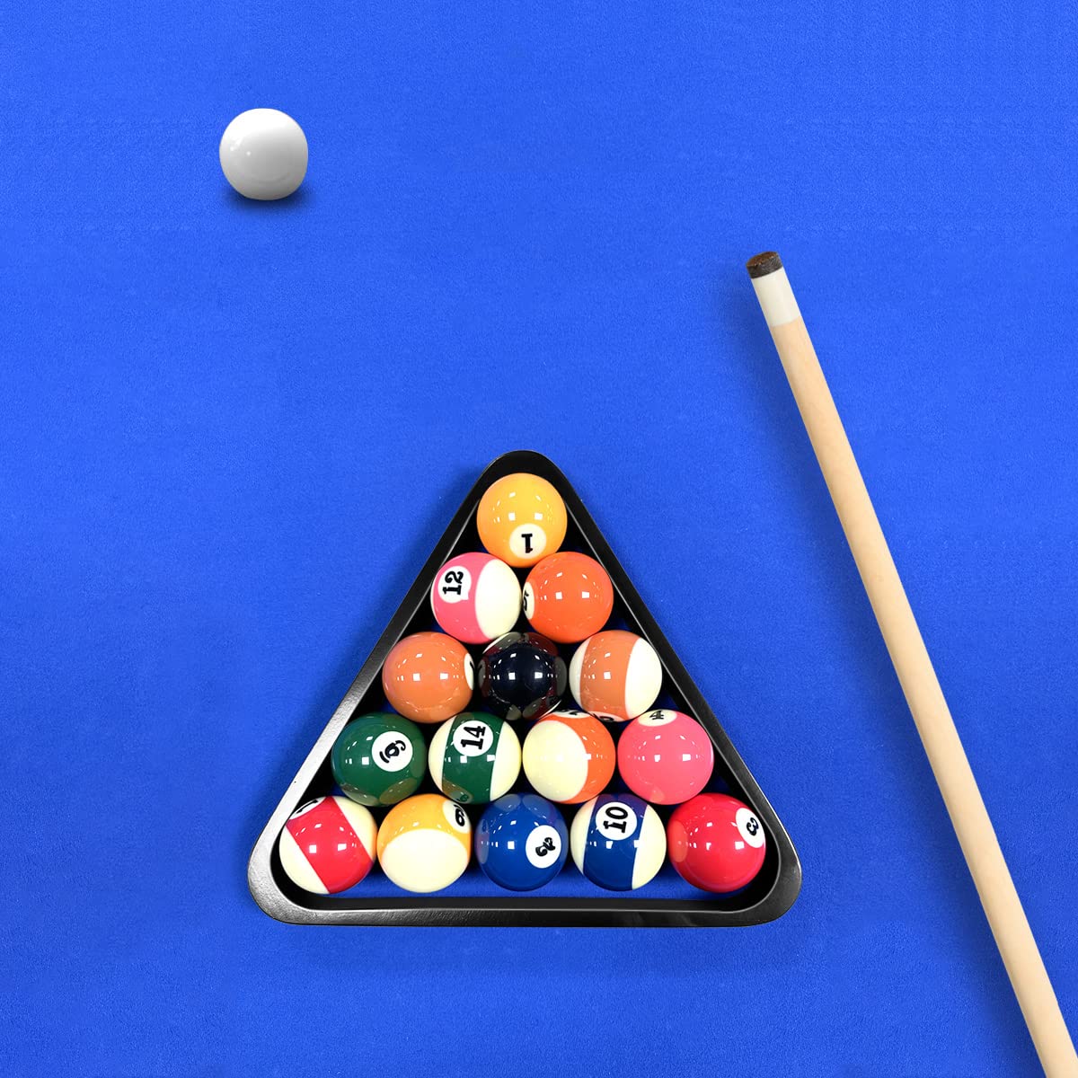 MoyanSuper Solid Wood Pool Ball Rack Billiard Ball Triangle Rack, Pool Table Ball Holder Positioning Rack,2-1/4" Pool Ball Rack (Black Triangle Rack) MoyanSuper