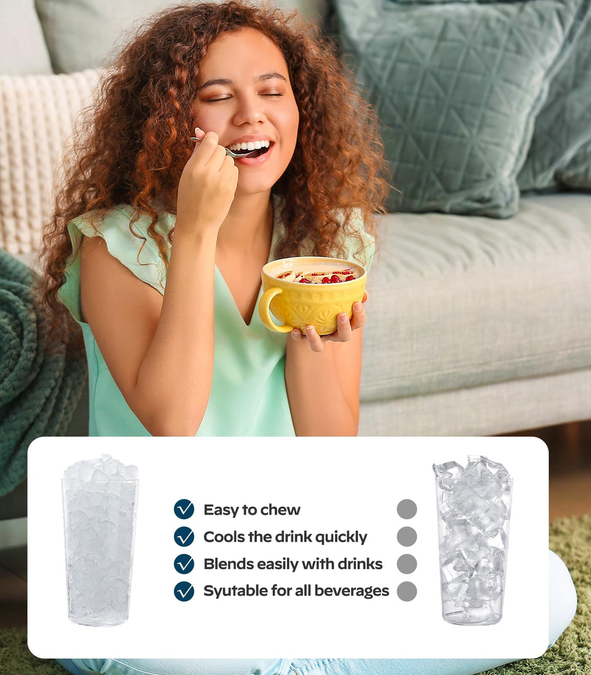 Nugget Ice Maker Countertop, Silonn Chewable Pellet Ice Machine with Self-Cleanin Function, 33lbs/24H Portable Ice Makers for Home Kitchen Officce, Stainless Steel Silonn