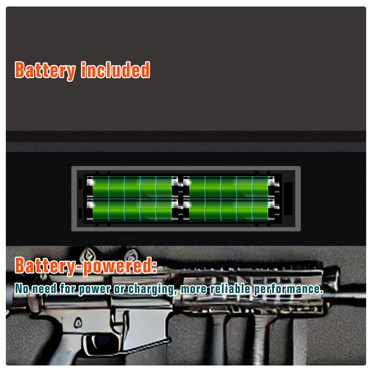 Under Bed Gun Safe Drawer for AR Rifle - Long Storage Case for Car Trunk Gun Storage - Rifle Safes for Home Rifle and Pistols, Horizontal and Vertical Gun Safe | 43.3‘’L x 13.8''W x 5''D Metateel