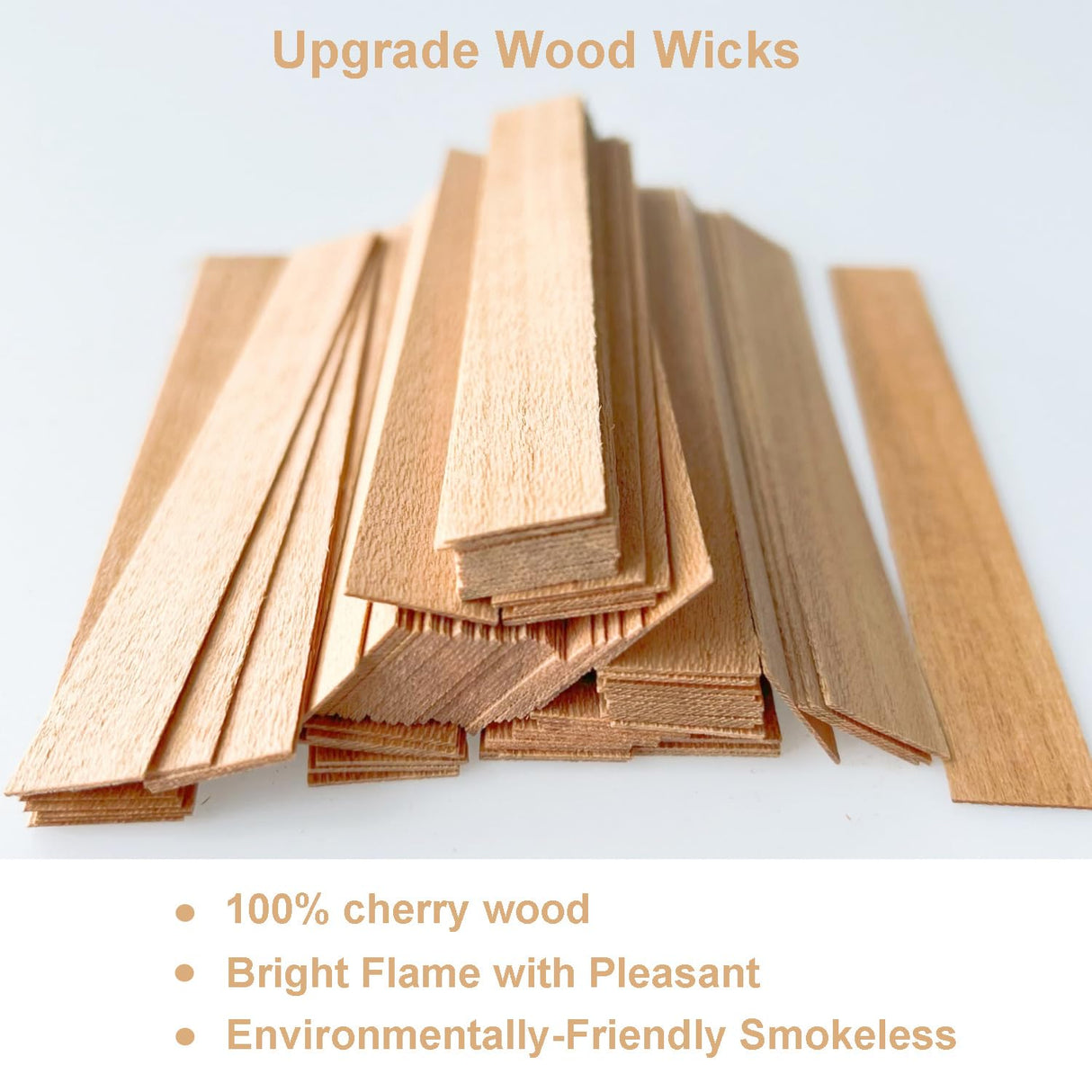 230 PCS Wooden Candle Wicks for Candle Making 0.5mm Natural Candle Wood Wicks Wick Stickers Wick Clips Candle Cores kit for DIY Candle Making Craft Harnico