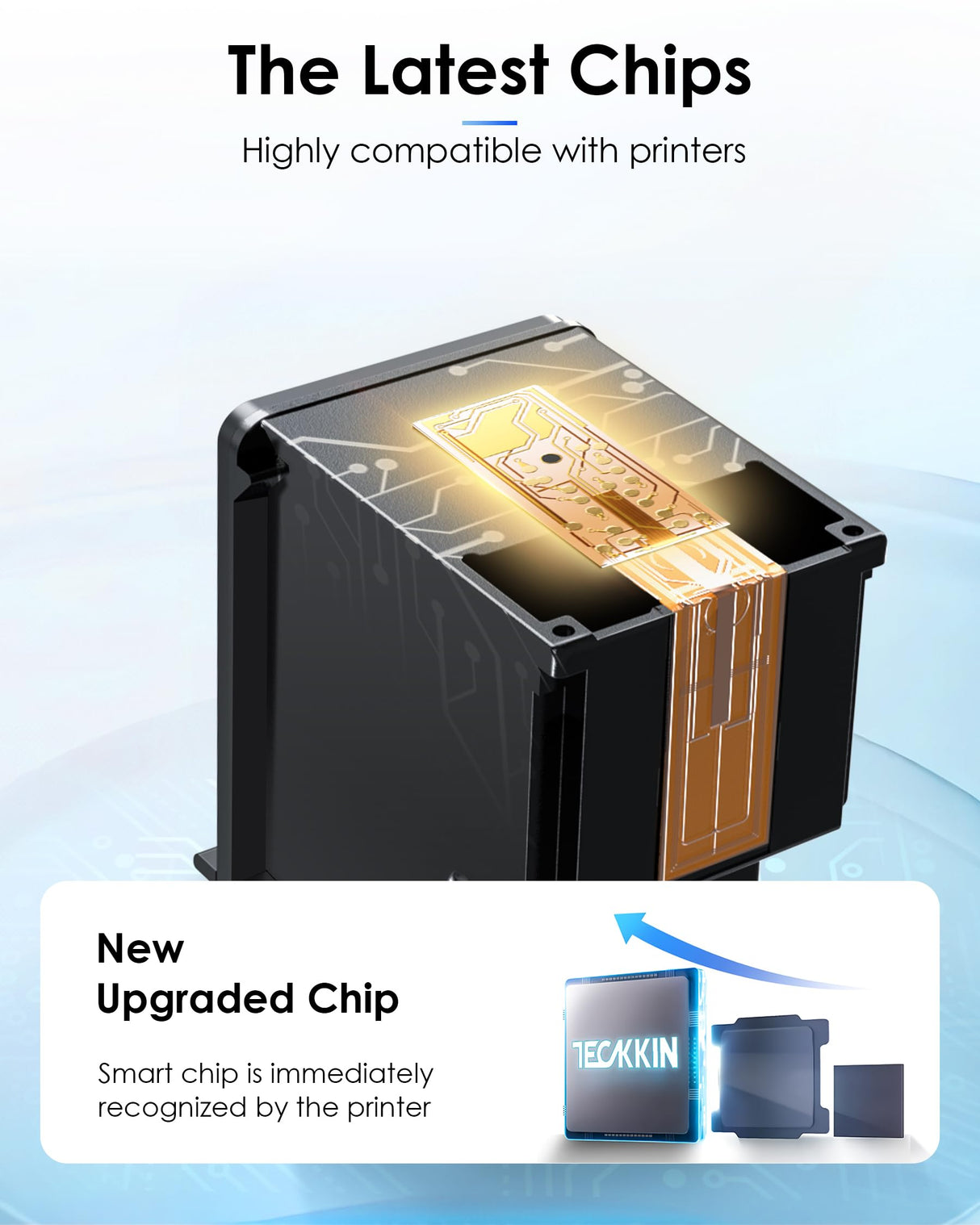 TECKKIN 67XL Ink Cartridge Remanufactured Replacement for HP Ink 67 67XL Works for HP DeskJet 2700 2700e 2755e 2755 4155e 4155 Envy 6055e 6455e 6400 6055 Envy Pro 6452 6458 6475 Printer (Black,Color) TECKKIN