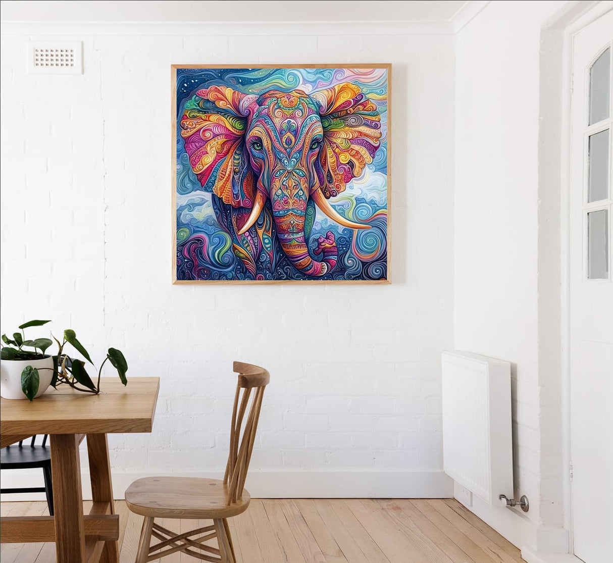 Abstract Elephant Diamond Art Kits for Adults, Animal Diamond Painting for Beginners, Diamond Dot, Dimond Art Paintings Kit, DIY Gem Painting Kit, Crafts for Adults, Home Wall Decor Gifts (14x14inch) Rekxtmo