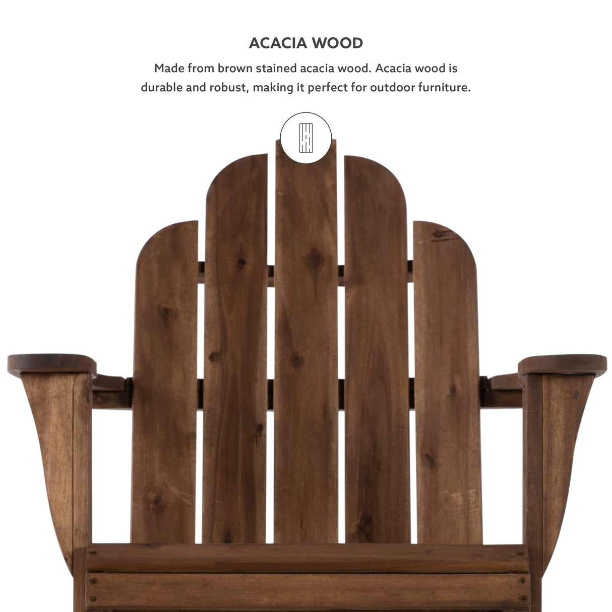 Linon Woodstock Rocking Chair, Teak Linon