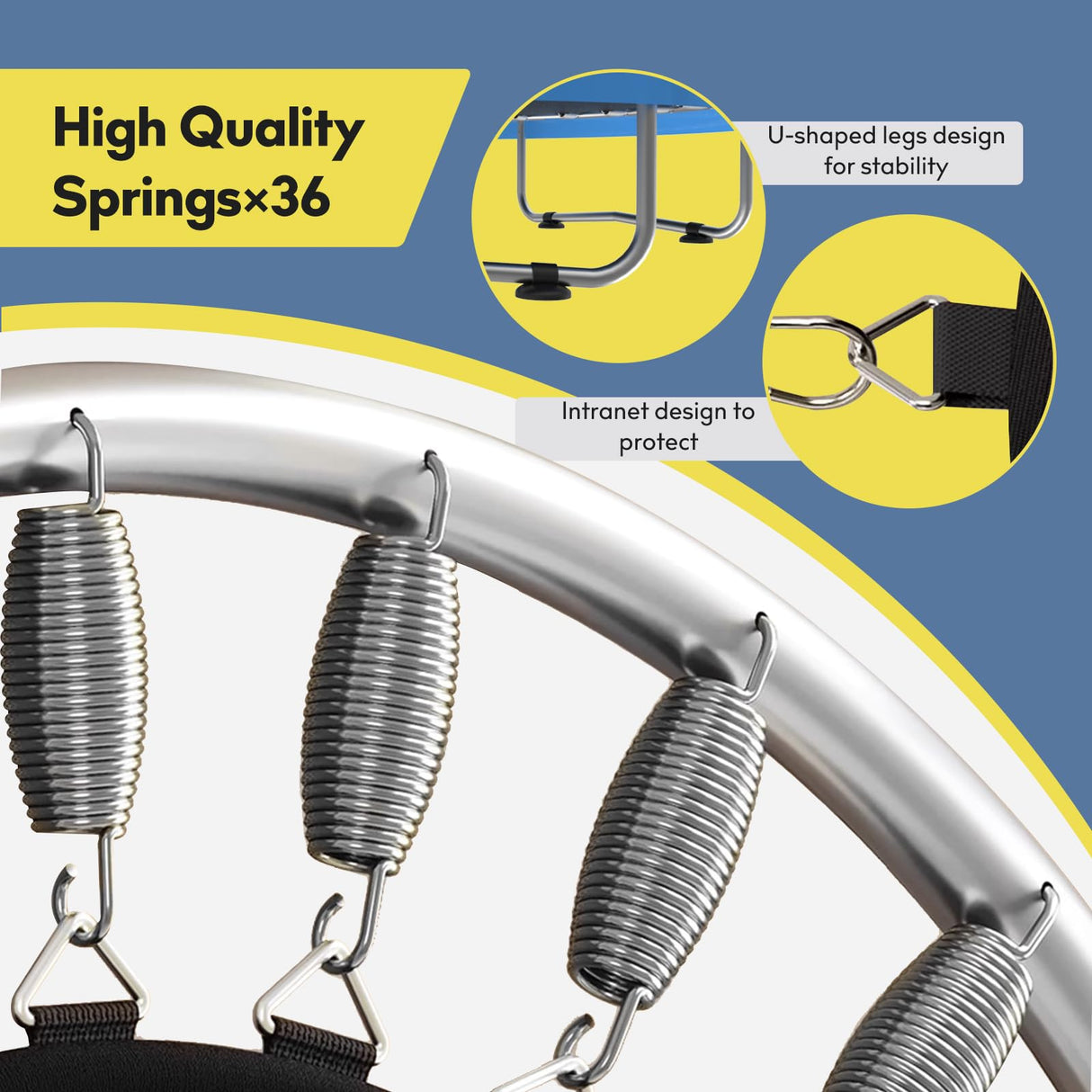 Sedeke 72" Trampoline for Kids with Net, 6 FT Indoor & Outdoor Small Toddler Trampoline with Basketball Hoop & Dart Board for Ages 1-8, Birthday Gifts for Boys & Girls, Baby Toddler Christmas Toys Sedeke